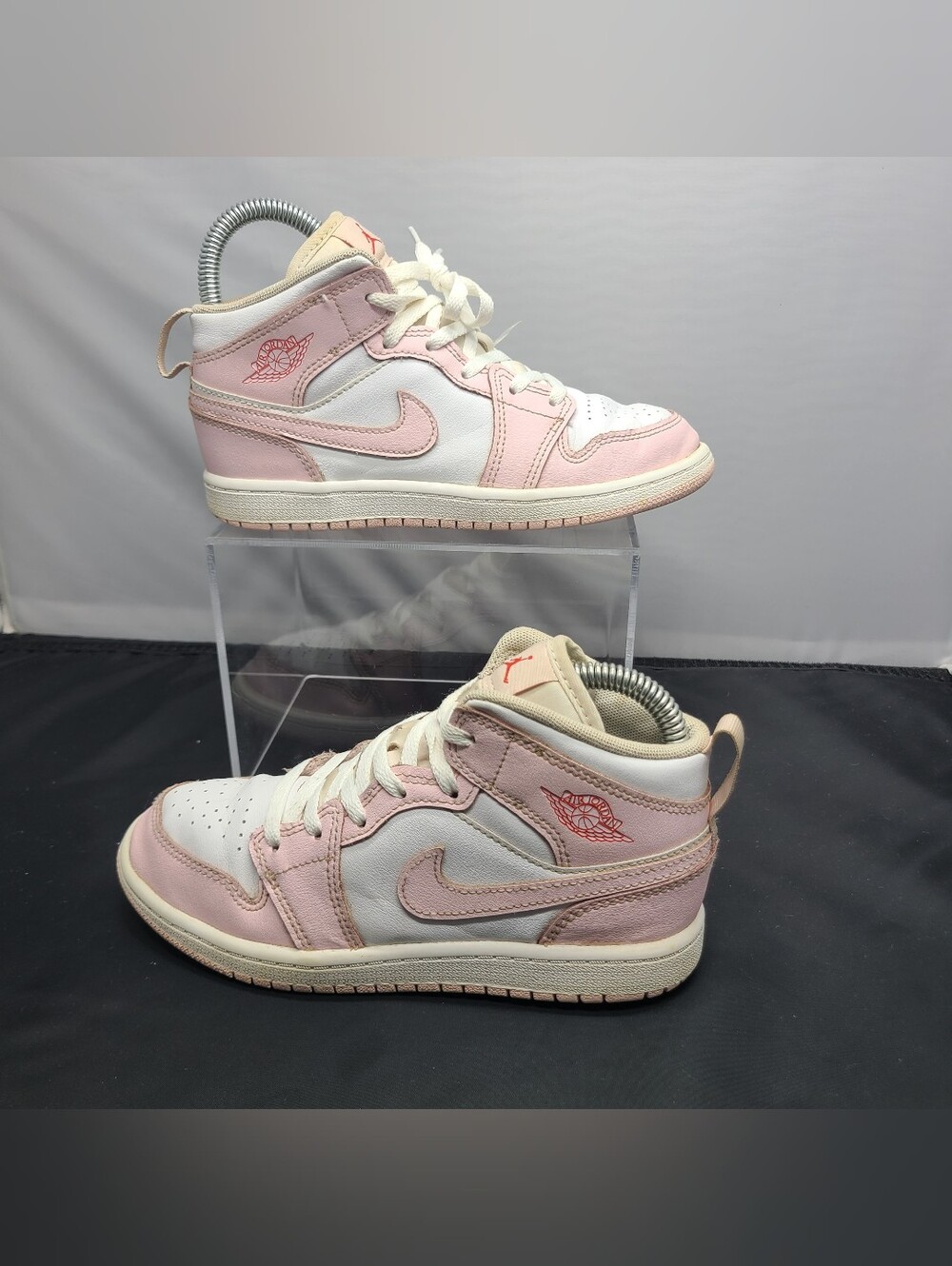 Nike Air Jordan 1 Mid (GS) Pink Foam/White DQ8423-608 kids Girl size 2Y